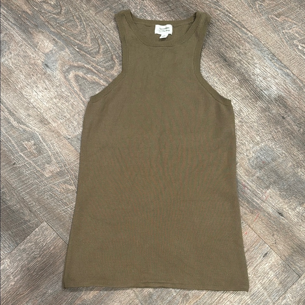 The Drop Ladies Olive Knit Tank Top